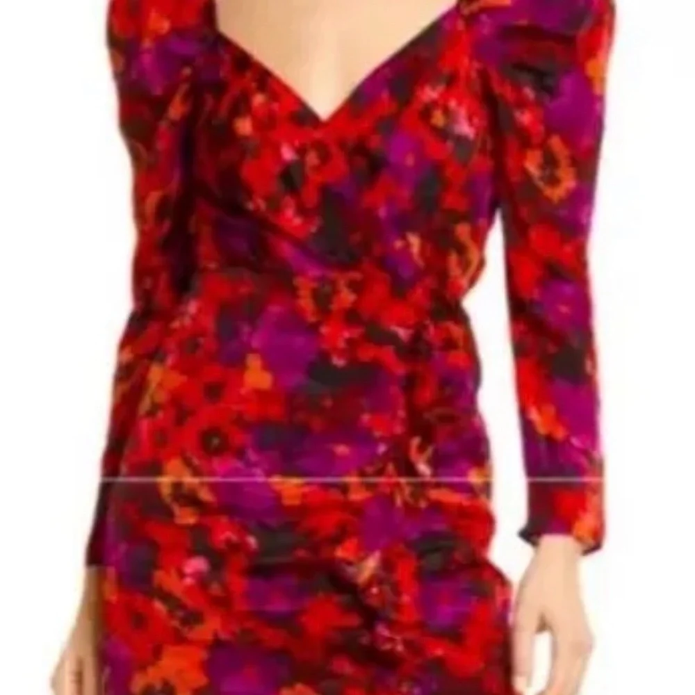 NWT SAYLOR Revolve Red and Purple Floral Mini Dress. Size Small. MSRP: $364‎